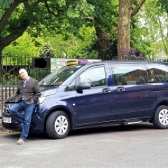 a car parked on the side of a road