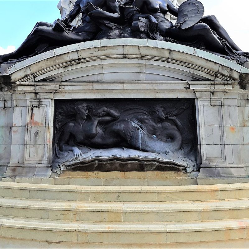 a close up of a brick building