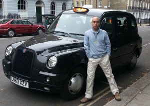 Graham and his old London taxi in 2014